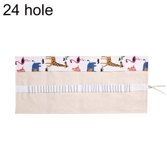 12/24/36 Holes Girl Pen Boy Pen Case Roll Bag Plátno Stacionární