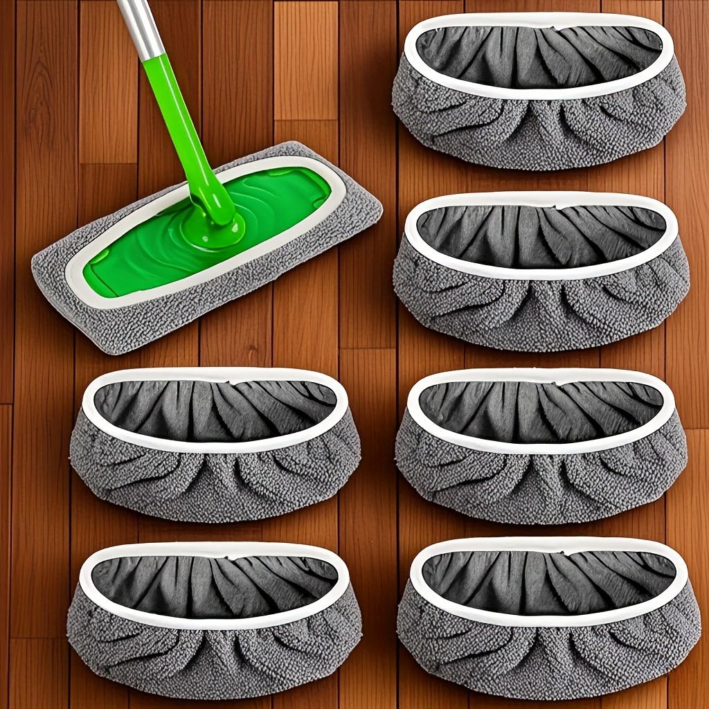 4pcs High-Quality Reusable Mop Replacement Pads: Washable, Durable, Wet and Dry Use, Highly Absorbent Cleaning Cloth