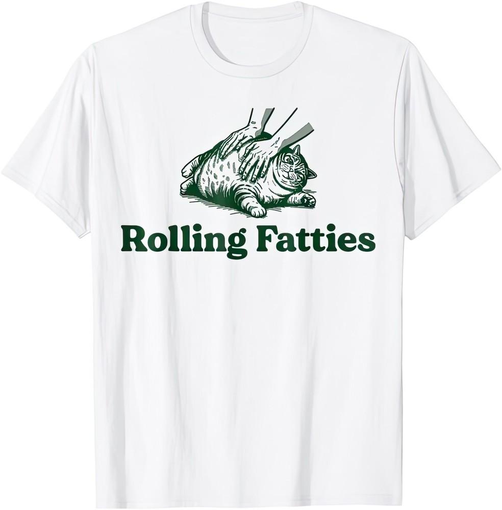 

Rolling Fatties Funny Cat T Shirt L
