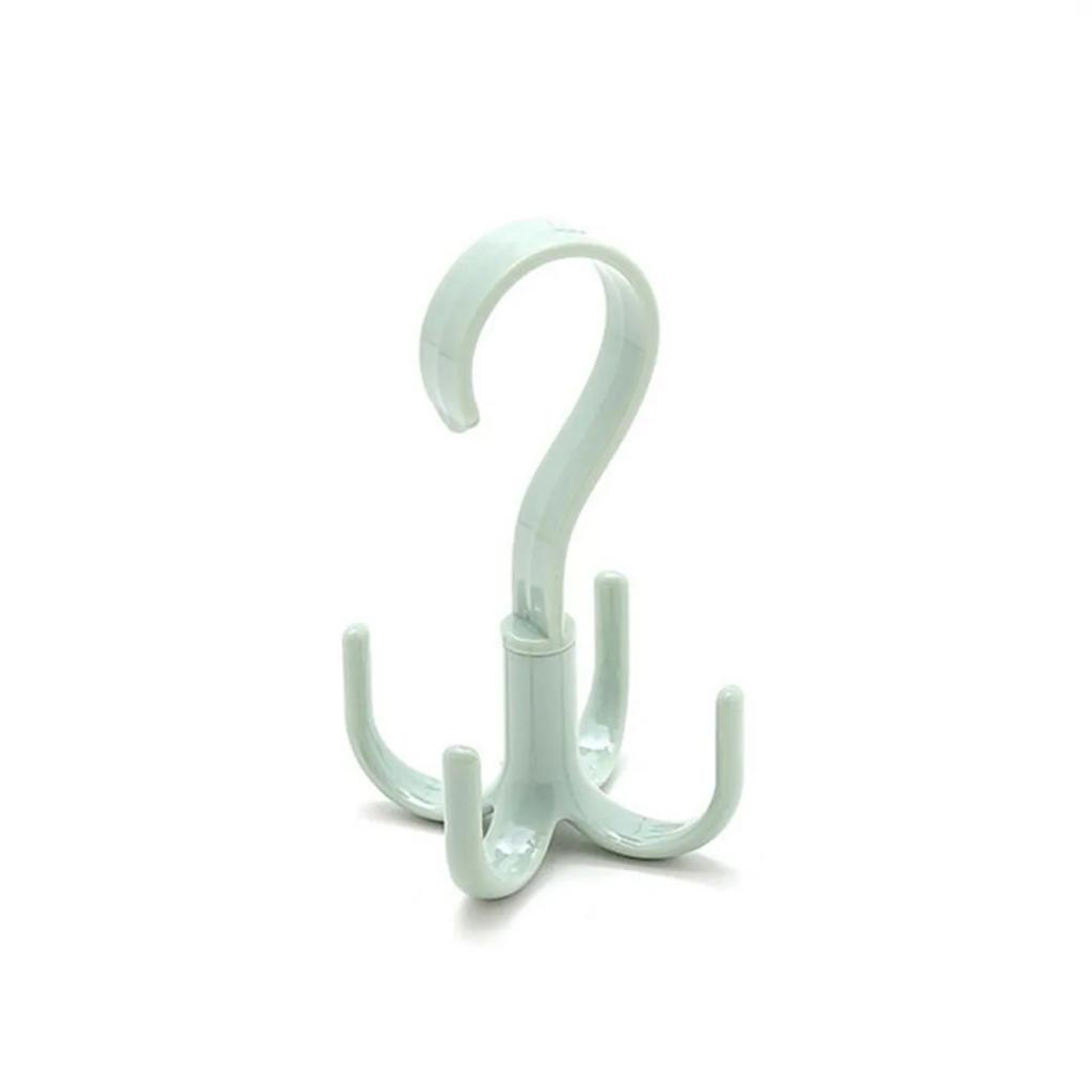 1pcs Multifunctional Rotating Creative Four-claw Hooks, Can Hang Clothes, Scarves, Wardrobe Storage Rack Door Hanging Bags.
