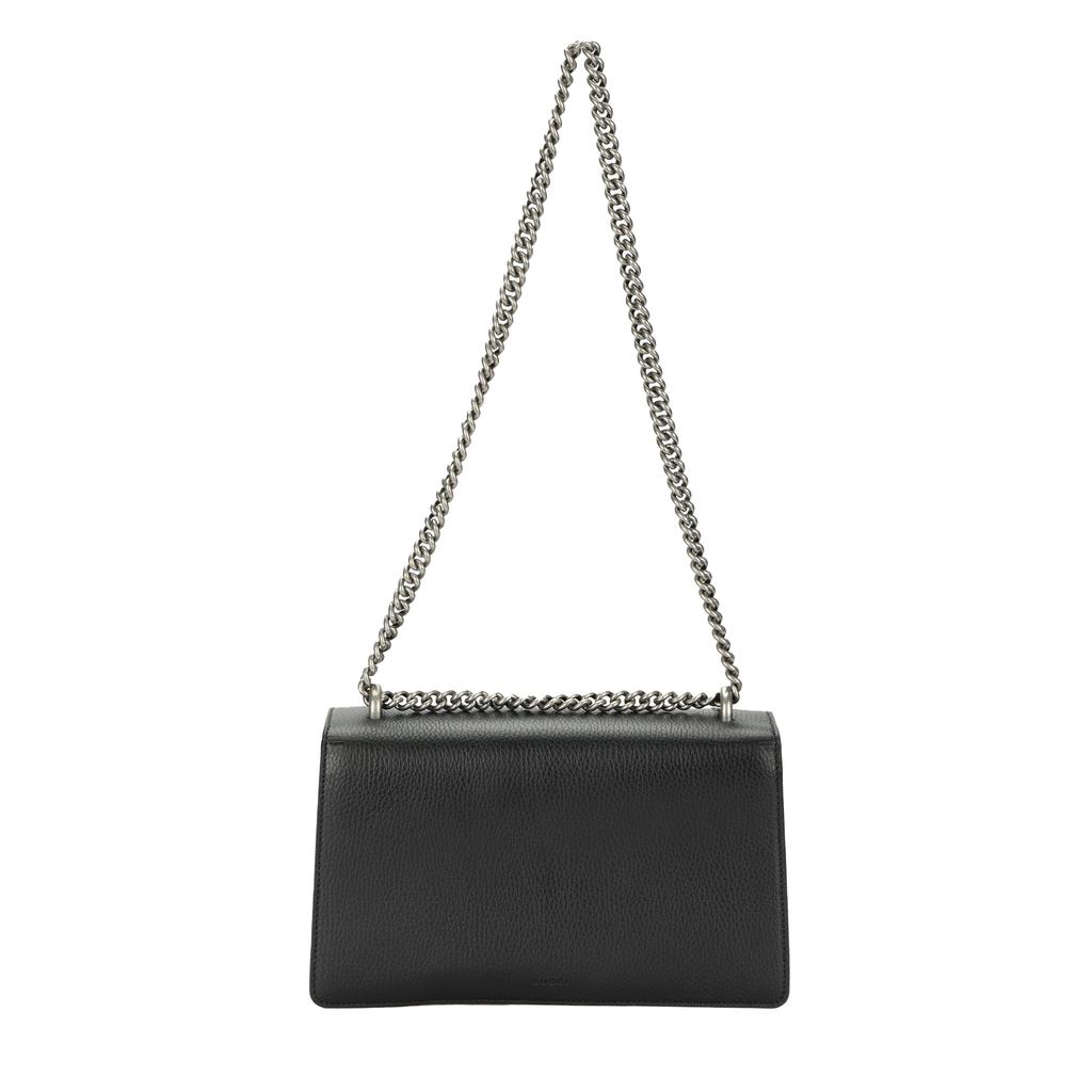 Gucci Dionysus Versatile Solid Color Tiger Head Buckle Chain Leather Handheld Crossbody Shoulder Bag Small Women bags Black 400249-CAOGN-8176