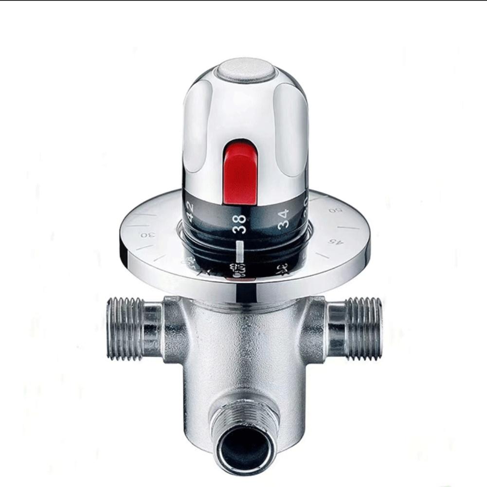 Термостатический клапан Смесительный клапан Латунный термостатический клапан Совместим с водонагревателями Простая установка Встроенная сетка-фильтр China Mainland