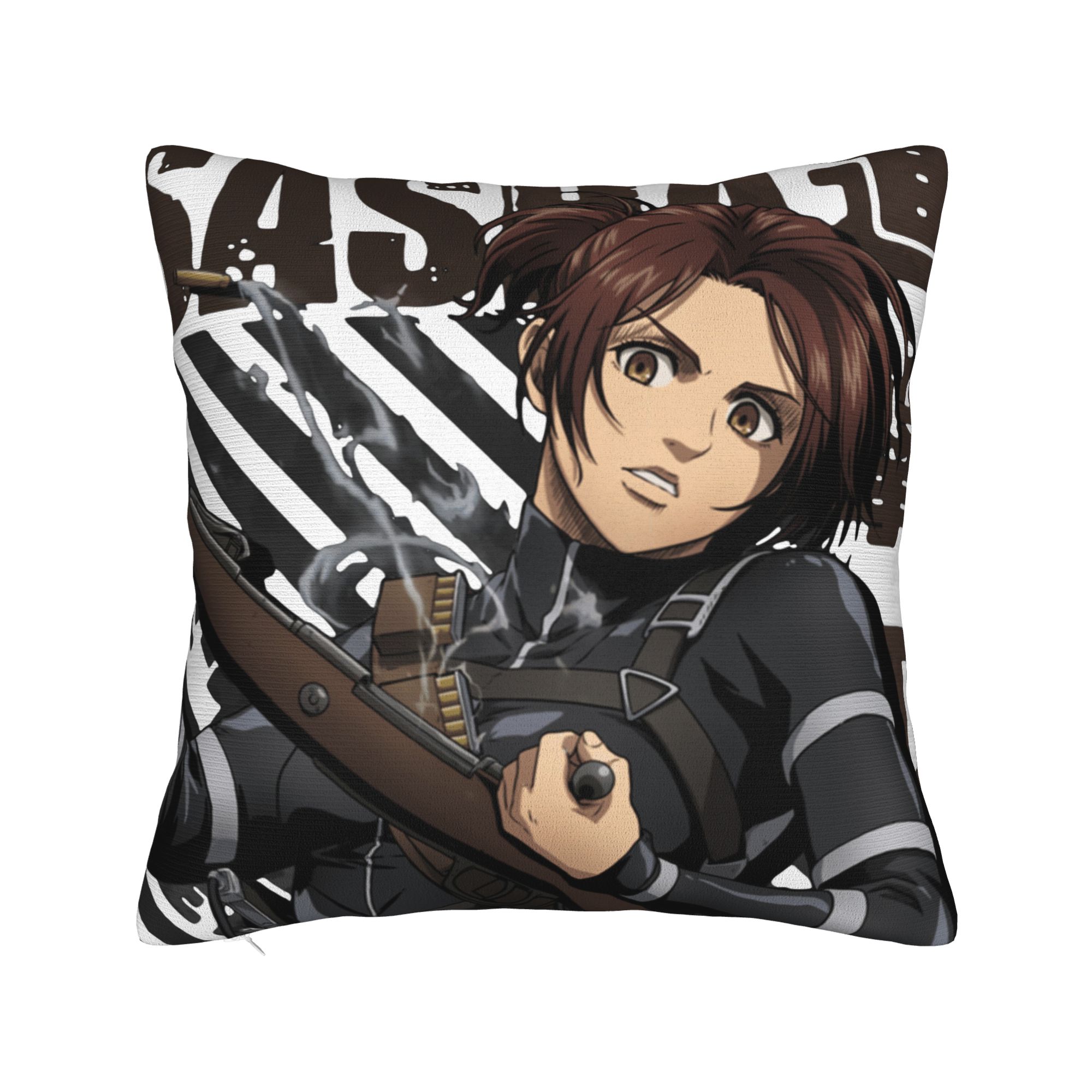 

Sasha Attack on Titan Pillowcase Printing Polyester Cushion Cover Decorative AOT Pillow Case Cover Car Drop Shipping 45X45cm 45cmx45cm