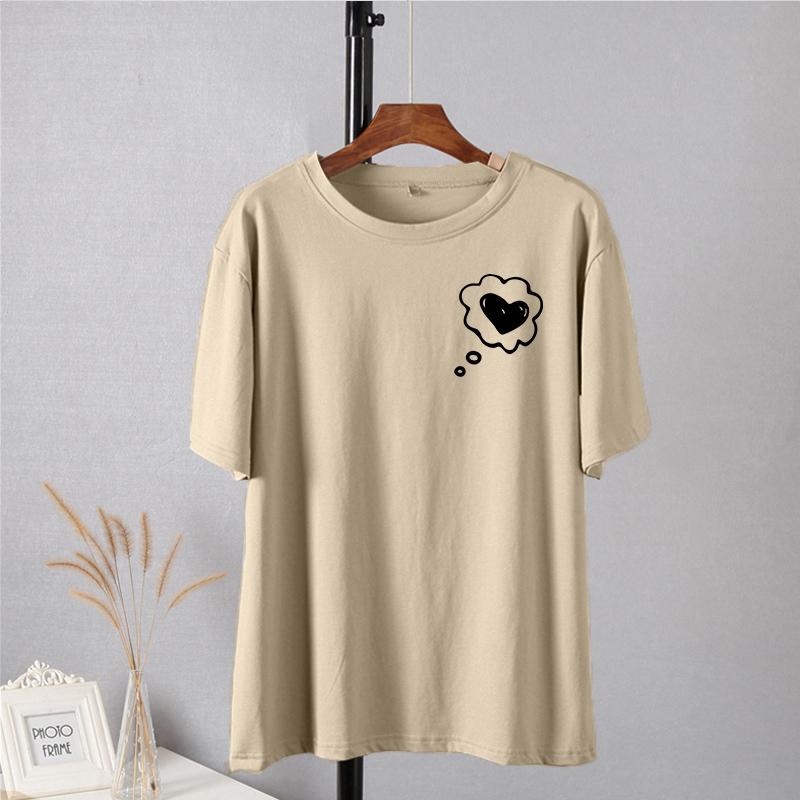 Shellsuning простые футболки с принтом в виде сердца — фото 33