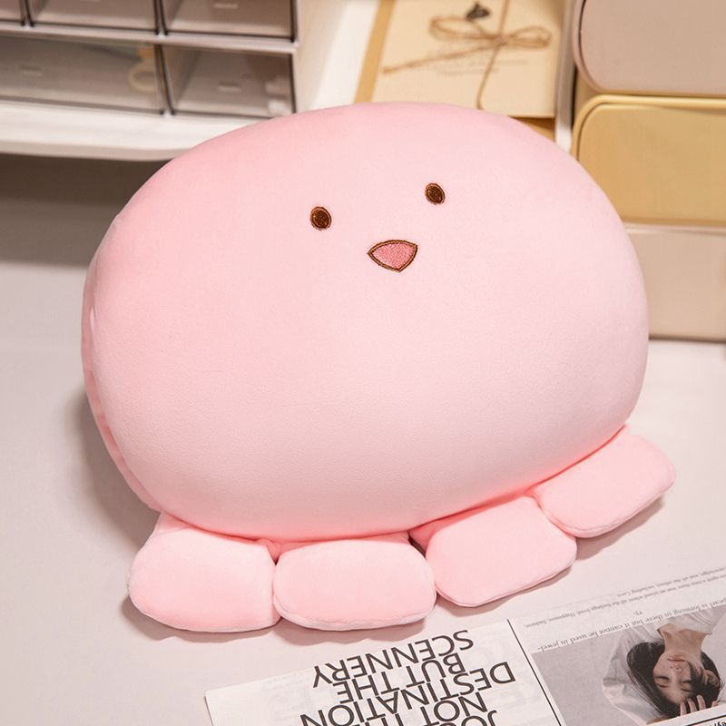 Cute octopus ball plush toy doll can insert hand pillow winter hand warmer cover children and girls pillow doll