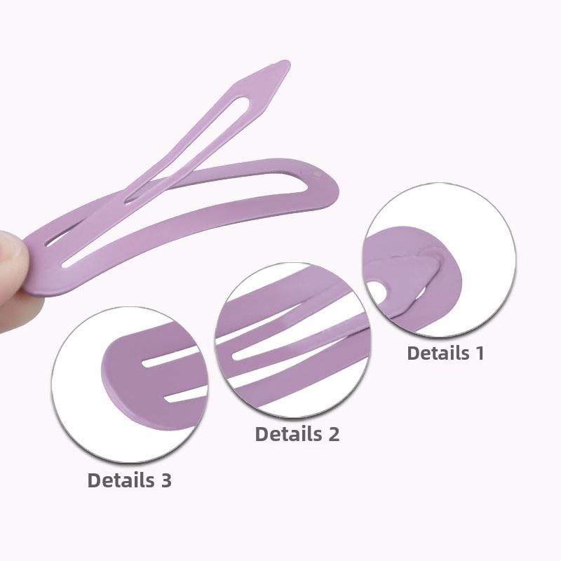 Color Levels Clip Oval Rubber Paint Broken Hairpin Frosted Texture Bb Clip Clip Hairpin Hair Accessories