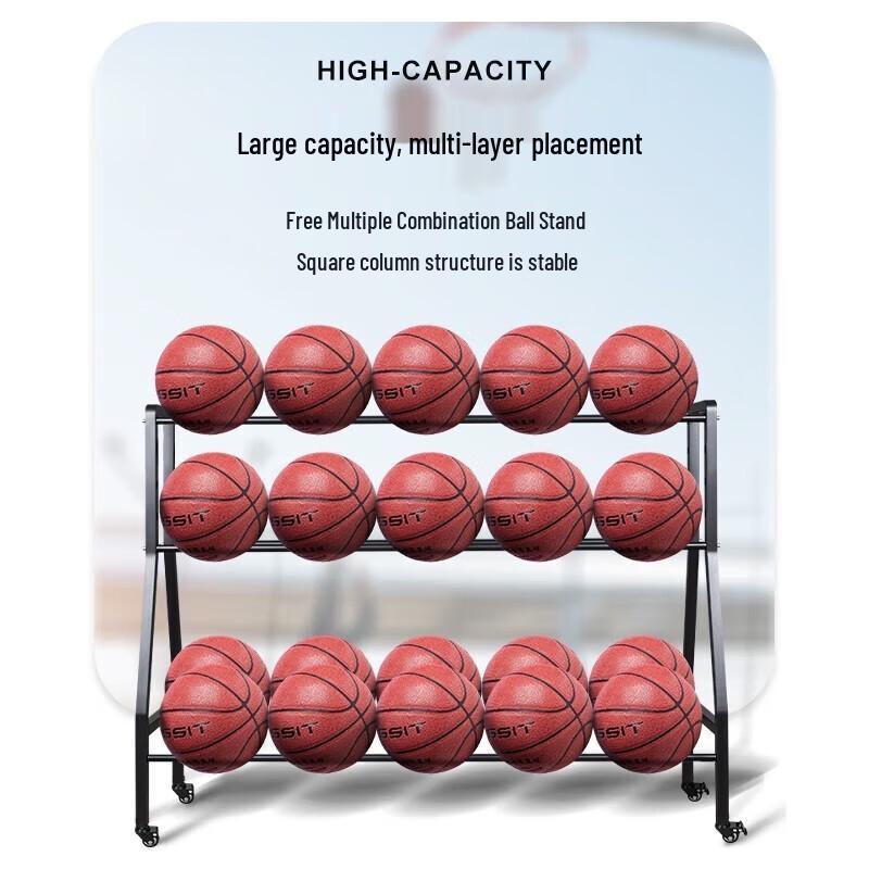 Movable Steel Basketball Storage & Training Cart