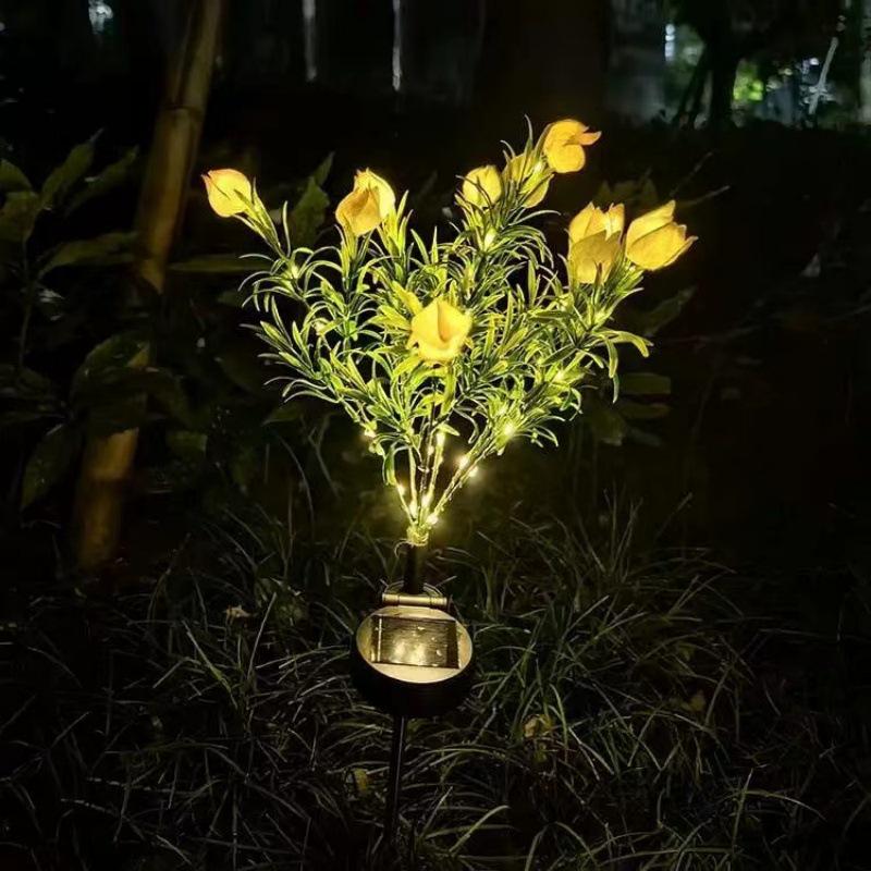 Solar Lotus Sunflower Garden Light for Outdoor Decoration