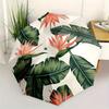 1pc Tropical Leaves Automatic Folding Umbrella, Portable & Foldable Design with 8 Ribs, Casual Outdoor Accessory Halloween and Christmas Gif