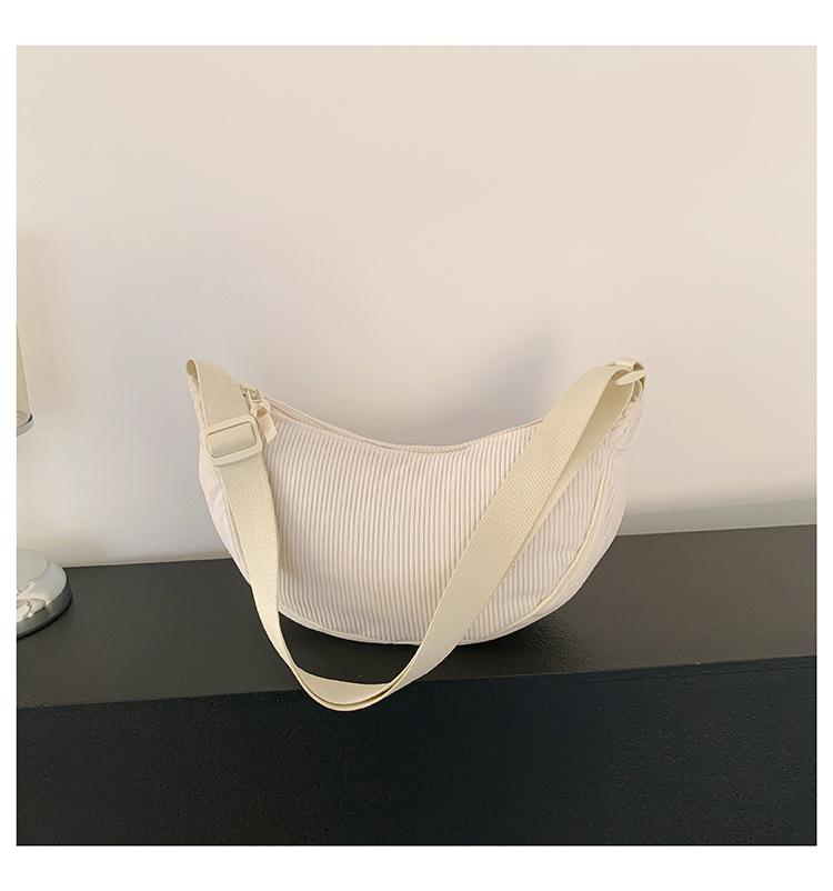 

Corduroy Dumpling Bag Fall Winter New Women Shoulder Bag Men Crossbody Underarm Bag Lightweight слонова кістка
