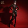 Chest Seam High Elastic Unitard Women'S Sexy Oil Shiny Glossy Sheer Transparent Bodysuit Open Crotch Jumpsuit Nightwear Shaper