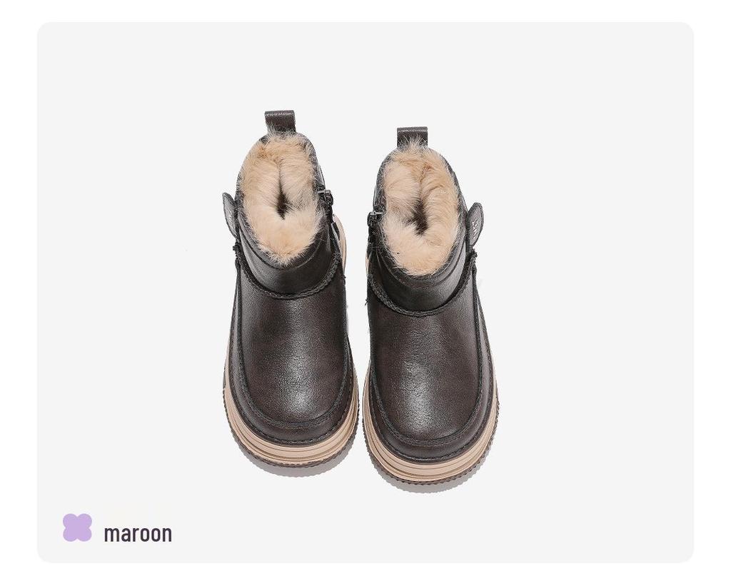 Kids' 2025 Winter Cotton Boots: Waterproof, Fleece-Lined, Thick Snow Boots for Boys and Girls.