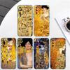 QE14 Gustav Klimt Transparent Phone Case for Samsung Galaxy A04 A04S A14 A23 A34 A54 M23 M33 M52 M53