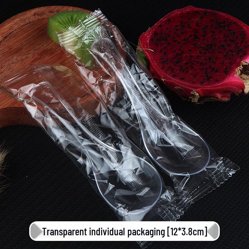 Individually Wrapped Disposable Plastic Spoons