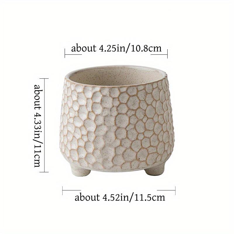 

Керамический резервуар для хранения в форме сосновой шишки на трех ножках - трубка для кухонных принадлежностей, банка для украшений, праздничный подарок, прочный керамический материал 1PC