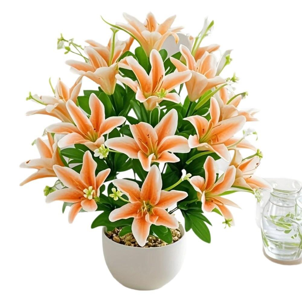 Floral Arrangement Fake Flowers 18 Heads Flower Bouquet Wedding Bouquet  Photography Props