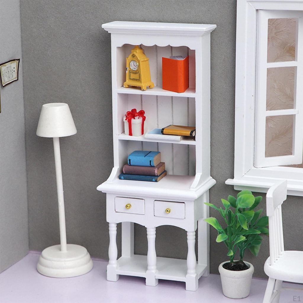 1:12 1/12 Miniature Cupboard Bookcase Dollhouse Furniture Adults Playset