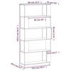 VidaXL Bookcase-Room Divider White 80x25x163.5cm Solid Pine 814065