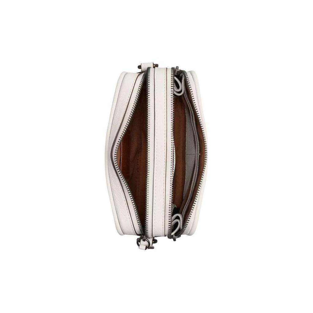 Coach Charter 19 Double Zipper Detachable Shoulder Strap Soft Polished Pebble Leather Shoulder Crossbody Bag Small Men bags Chalk-White CP270-CAH