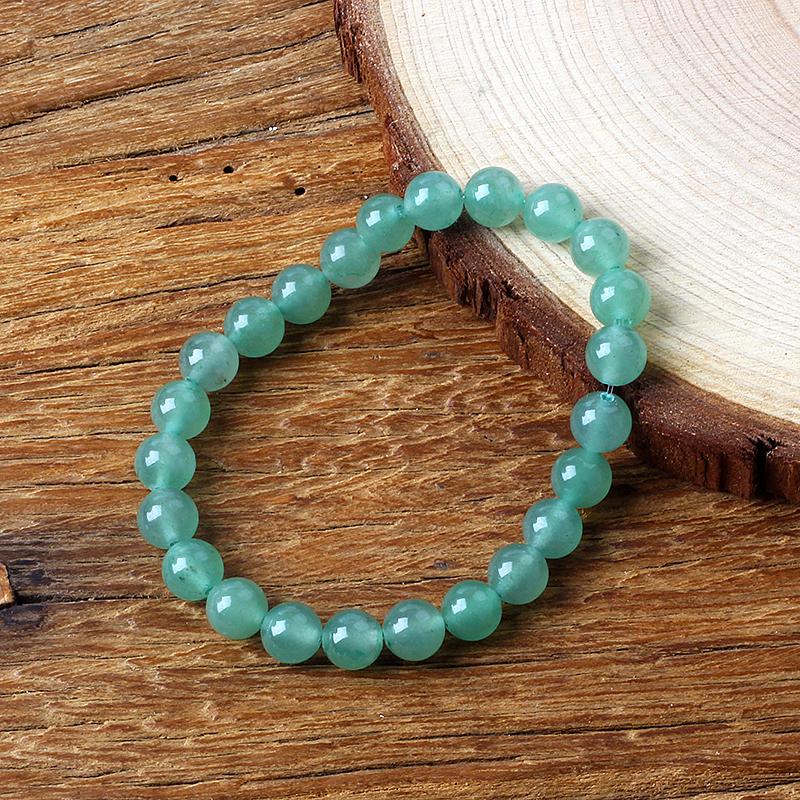 Original Natural Green Aventurine Beaded Bracelets Women Aventurine Jades Quartz Mala Beads Bracelet Meditation Healing Jewelry