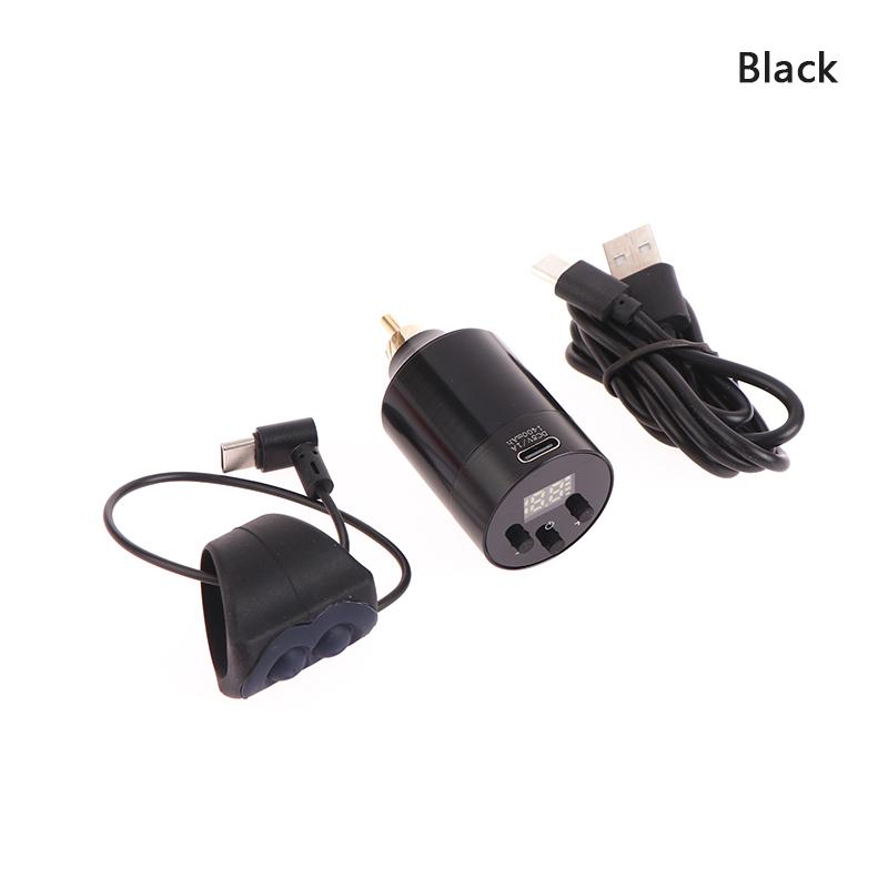 

Мини беспроводной блок питания для татуировки RCA-интерфейс портативный аккумулятор для быстрой зарядки для роторной ручки-машинки для татуировки чёрный