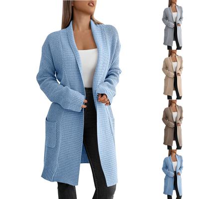 Womens Oversized Cardigans Solid Soft Knit Cardigan Long Sleeve Sweater With Pockets