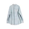 ELLE French Design Comfortable Fashionable Quality Lapel Long Sleeve Shirt Women shirts Blue EC49990