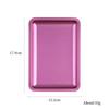 1PC Square Stainless Steel Cosmetic Storage Tray Nail Art Manicure Plate Tweezers Clippers Pens Container False Nails Dish Tools