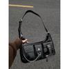 Niche Vintage Hong Kong-Style Patent Leather Motorcycle Shoulder Bag for Millennial Hot Girls