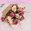Elegant Bukett med Konstgjorda Rosor i Hållbart Siden för Hem- och Bröllopsbruk