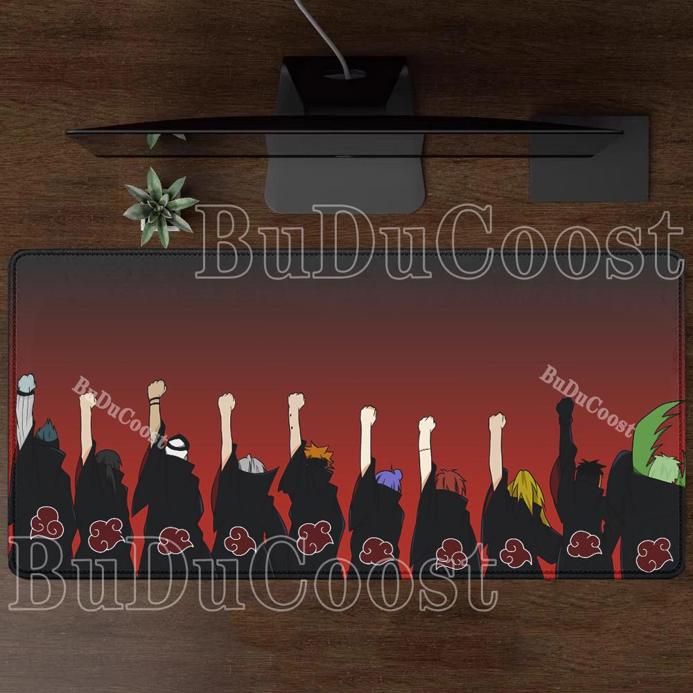 HD Printing Aakatsuki Naruto Mouse Pad Gaming Office Accessories Computer Keyboard Anime Non-slip Desk Mat Overlock XXL Mousepad