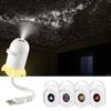 Adjustable Focus USB Planet Projector Light Interchangeable Slides 161 Degree Rotating Starry Sky Projector Romantic