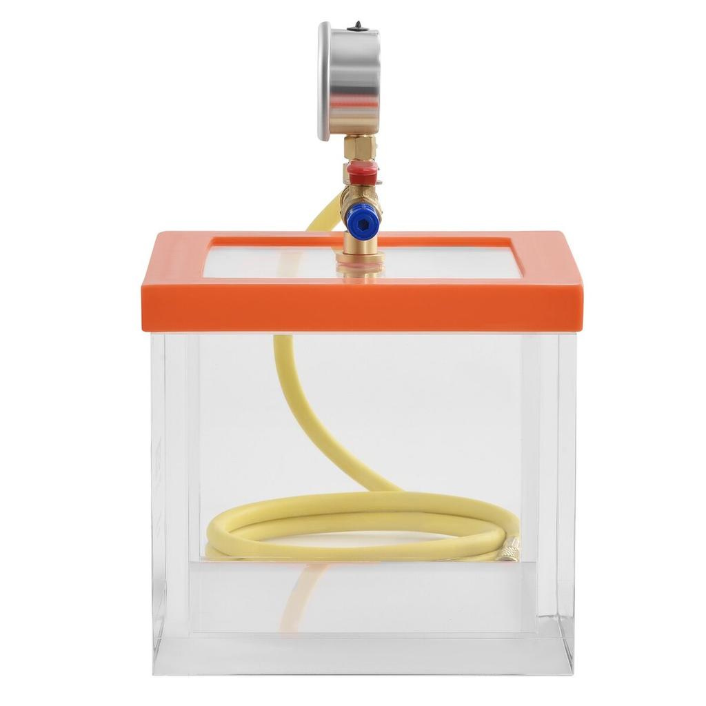 2 Gallon Vacuum Chamber, Upgraded Multipurpose Acrylic Vacuum Degassing Chamber, Transparent Vacuum Chamber, for Resin Degassing, Silica Gel