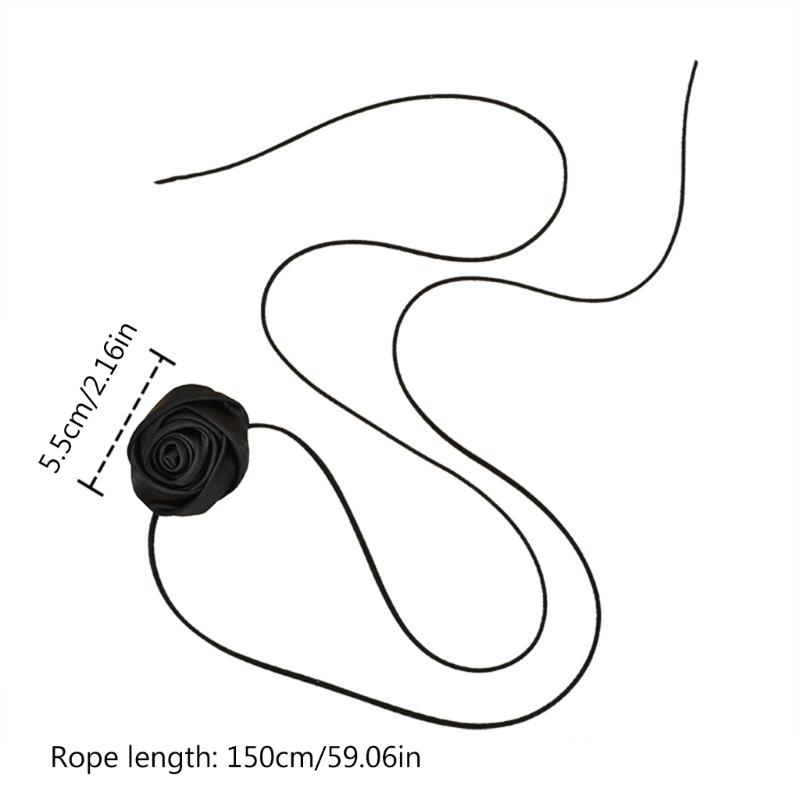 Elegant Rose Flower Clavicle Chain All-matched Necklace Women Bridal Adjustable Choker Mariage Jewelry Y2K Accessories