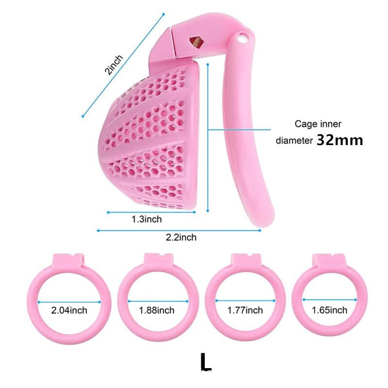 Pink Pure Chastity Lock Hive Grid Lightweight Chastity Abstinence Sexy Sex Product
