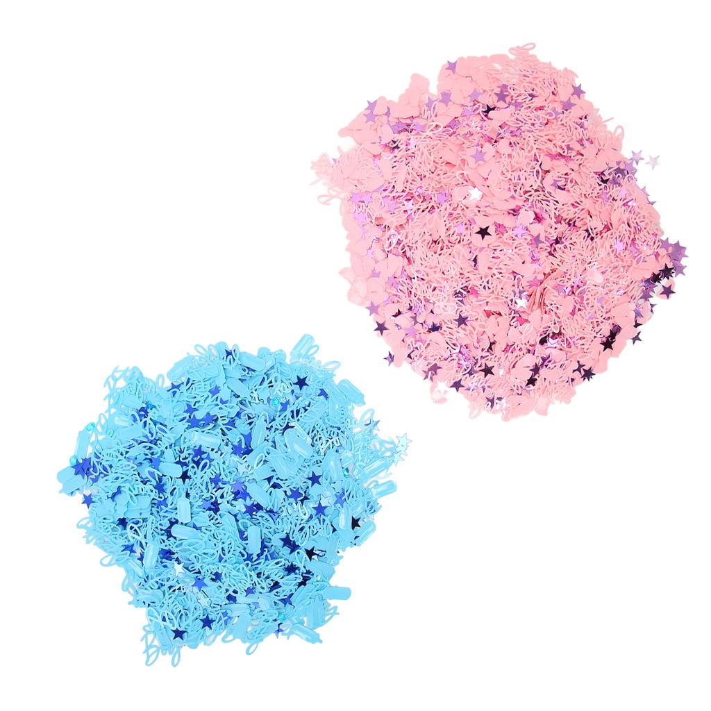 160g Gender Reveal Confetti Exquisite Blue Pink Cute Footprint Gender Reveal Table Confetti for