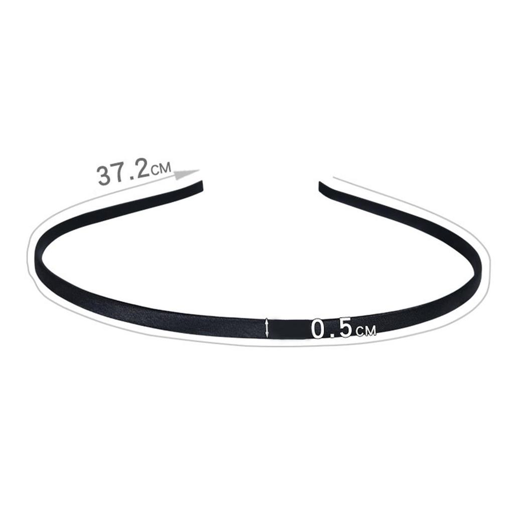 5mm Wide Colorful Thin Hairband Headdress Simple Basic Face-Washing Headband Temperament Hair Hoop Kid's Hair Accessories