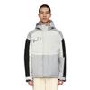 Li Ning Sports Trend Serie Colorblock Splicing Warme Kapuzen-Daunenjacke Herren Jacke Grau AYMT067-1