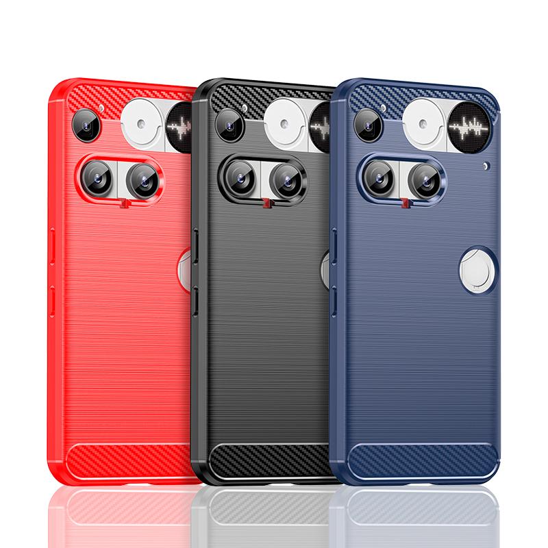 For Cover Nothing Phone 3 Case For Nothing Phone 3 Anti-knock Soft TPU Silicone Carbon Fiber Back Case For Nothing Phone 3 Case