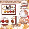 Fall Pumpkin & Maple Leaf Reclaimed Wood Tiered Tray FSC-Certified Thanksgiving Tabletop Seasonal Decor for Home Garden