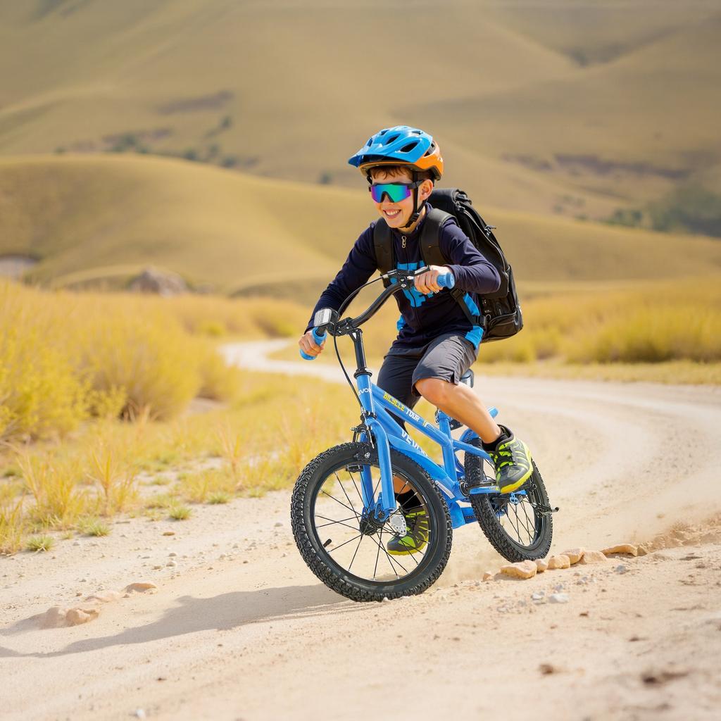 VEVOR Kids Bike, 45.72 Cm BMX Style Children Bicycle, Rider Height 110 Cm - 140 Cm, Training Wheels Included, Sturdy and Easy To Assemble