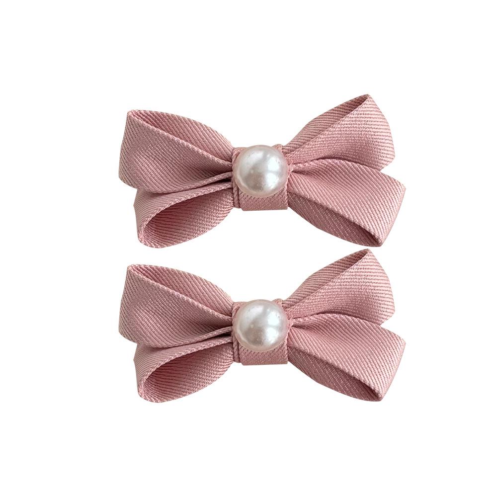 Korean Double Layer Pearl Bow Hair Clip for Girls