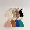 Autumn and winter warm cute baby ear protector wool hat boys and girls pacifier plush knitted hat baby hat