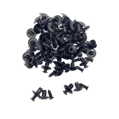 [Set of 40] For Toyota, Honda, Suzuki and Daihatsu Cars, Impact Resistant Nylon, Black,