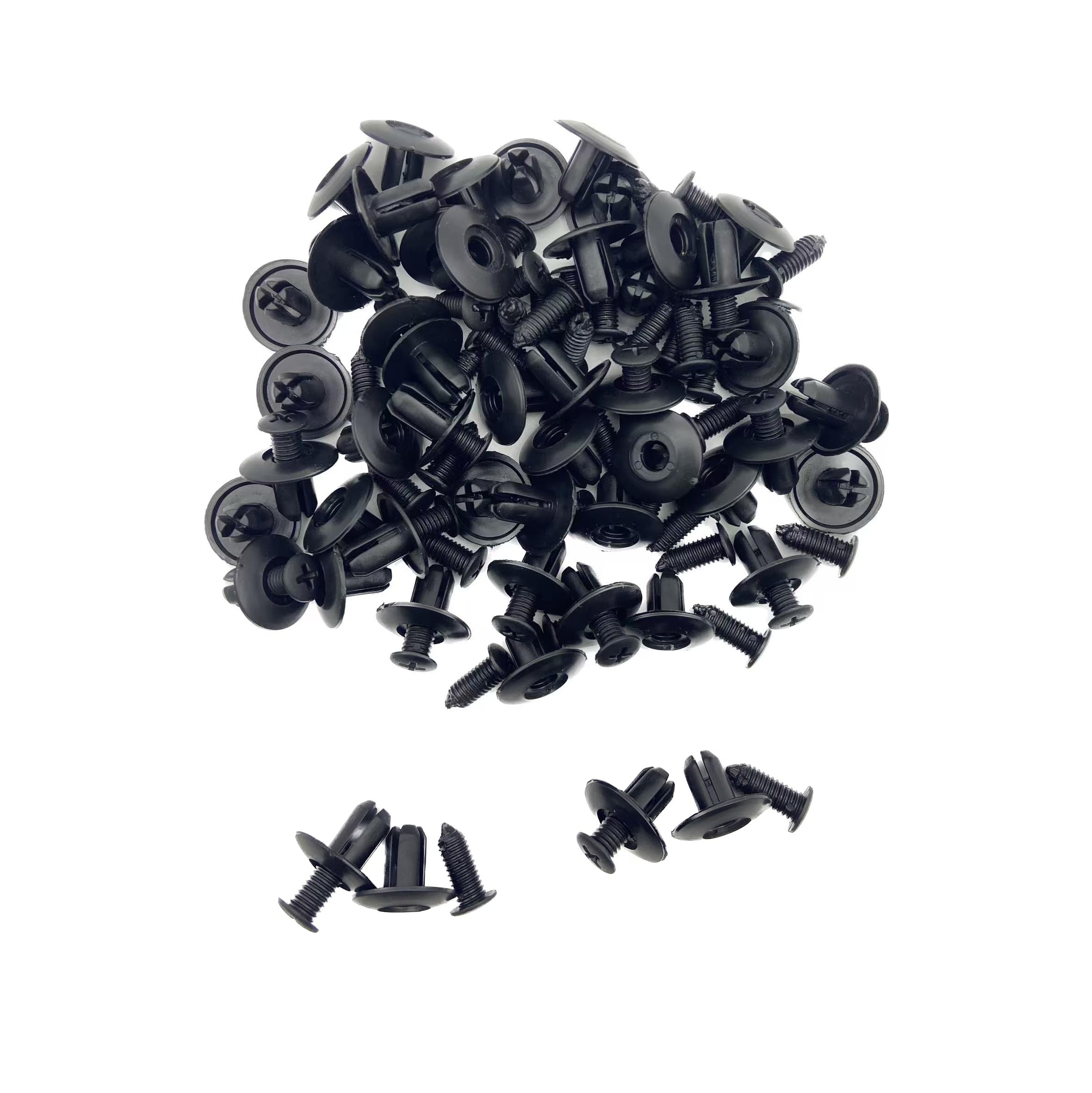 

[Set of 40] For Toyota, Honda, Suzuki and Daihatsu Cars, Impact Resistant Nylon, Black, 8mm M8