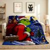 Grinch Christmas Flannel Blanket Throw Blanket Soft Warm Sofa Bed Camping Home Decor Unique Christmas Gift C9211484