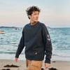 Geonjiulleunseu Super Fine Merino Wool Raglan Sweater - Navy