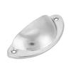 Metal Drawer Cabinet Furniture Knob Antique Shell Pull Handle Handware Fitting (Silver)