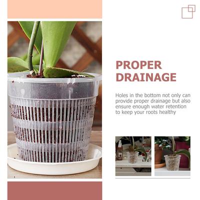 10 ks Květináč na orchideje Plastové květináče Květináč pro pokojové rostliny pro orchideje Rostliny Venkovní Průhledný květináč