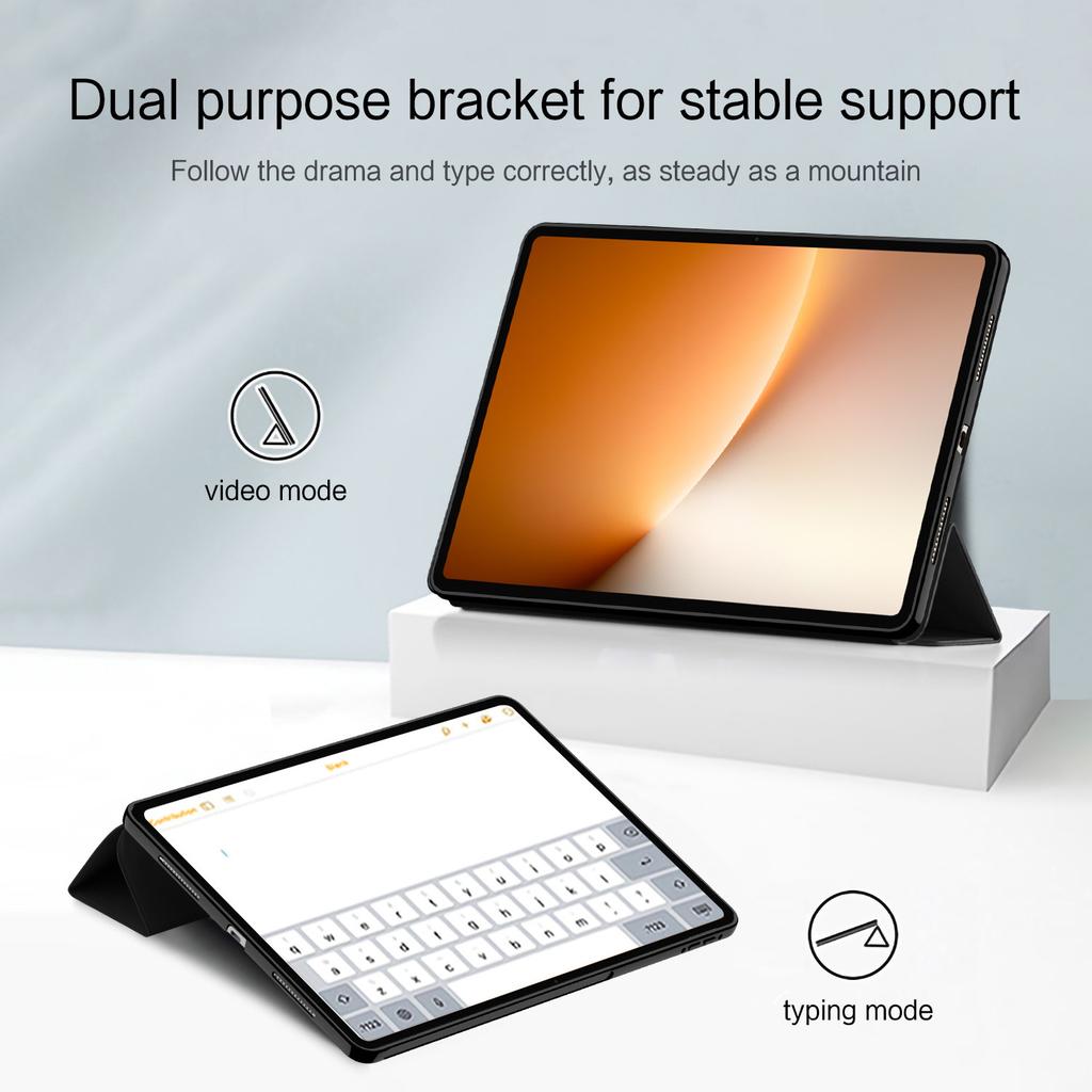 For Honor MagicPad 3 Pro Case PU Leather TPU Back Trifold Stand Tablet Cover